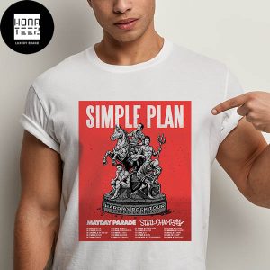 Simple Plan Hard As Rock Tour 2024 Europe UK Timeline Fan Gifts Classic T-Shirt