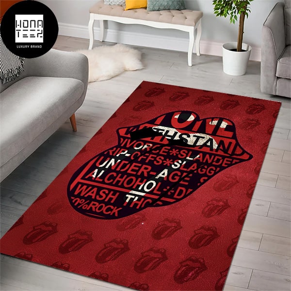 The Rolling Stones Full Of Red 50 Precent Rock Luxury Rug