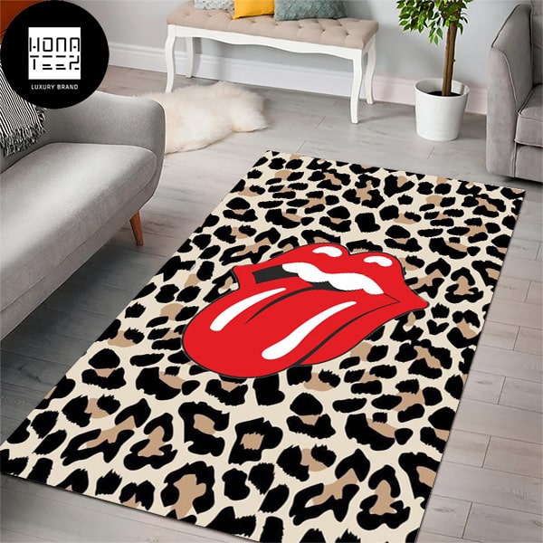 The Rolling Stones Leopard Motifs Luxury Rug