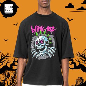 Blink-182 Skull Scary Pink Logo Fan Gifts Halloween Shirt