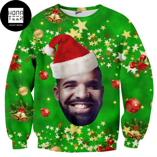 Drake Santa With Red Hat 2023 Ugly Christmas Sweater