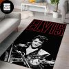 Elvis Presley Playing Guitar Red And Blue Background Vintage Luxury Rug