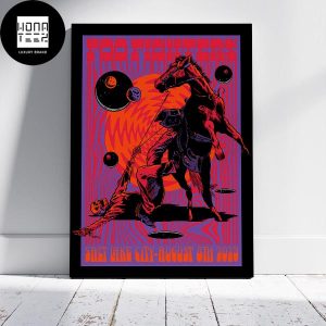 Foo Fighters Salt Lake City August 8 2023 Skull Ride A Horse Fan Gifts Home Decor Poster Canvas