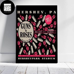 Guns N Roses August 11th 2023 Hershey PA HersheyPark Stadium Fan Gifts Home Decor Poster Canvas