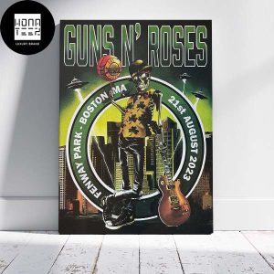 Guns N Roses Fenway Park Boston MA 21st August 2023 UFO Fan Gifts Home Decor Poster Canvas