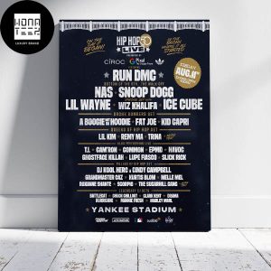 Hip Hop 50 Live Yankee Stadium New On The Day It Began In The Bronx Where It All Started Friday August 11th Fan Gifts Home Decor Poster Canvas