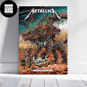 Metallica Los Angeles CA SoFi Stadium August 27th 2023 The M72 World Tour Fox Iron Fan Gifts Home Decor Poster Canvas