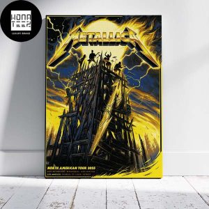 Metallica Los Angeles North American Tour 2023 24-27 August 2023 Golden Color Fan Gifts Home Decor Poster Canvas