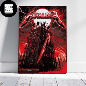 Metallica M72 Montreal North American Tour 2023 Red Thunder Fan Gifts Home Decor Poster Canvas