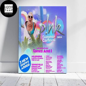 Pink Summer Carnival 2024 Timeline With Tones And I Fan Gifts Home Decor Poster Canvas