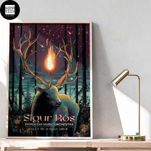 Sigur Ros Wordless Music Orchestra August 24 2023 The Paramount Seattle WA Home Decor Poster Canvas