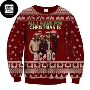 ACDC All I Want For Christmas Is ACDC 2023 Ugly Chirstmas Sweater