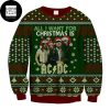 ACDC Band Canon Reindeer Snowflake Reindeer 2023 Ugly Christmas Sweater