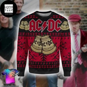 ACDC Hells Bells Black Thunder Fan Gifts 2023 Ugly Chirstmas Sweater