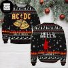 ACDC Hells Bells Firer And Red Guitar 2023 Ugly Christmas Sweater