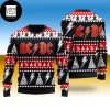 ACDC Snowflake Blue And Brown Fan Gifts 2023 Ugly Chirstmas Sweater
