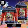 ACDC X Rick and Morty Wearing Santa Hat 2023 Ugly Christmas Sweater