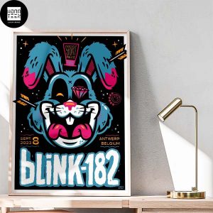 Blink-182 Antwerp Belgium September 08 2023 Sport Paleis Diamond And Bunny Fan Gifts Home Decor Poster Canvas