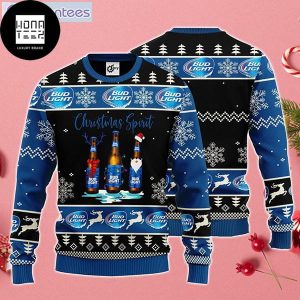 Bud Light Christmas Spirit Beer Bottles For Beer Lovers Xmas Gifts 2023 Ugly Christmas Sweater