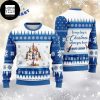 Bud Light Navy And White Dilly Dilly 2023 Ugly Christmas Sweater