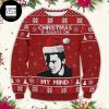 Elvis Presley Dancing With Music Notes Xmas Gifts 2023 Ugly Christmas Sweater