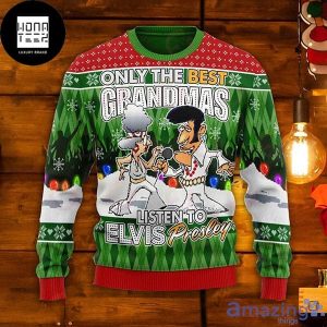 Elvis Presley Only The Best Grandmas Listen To 2023 Ugly Christmas Sweater