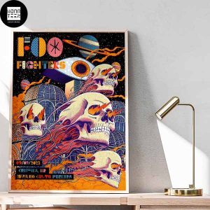 Foo Fighters Curitiba Br Estadio Couto Pereira 07 September 2023 Skull And Star Fan Gifts Home Decor Poster Canvas