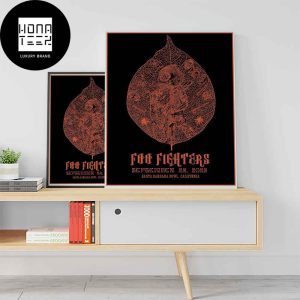 Foo Fighters Santa Barbara Bowl California September 28 2023 Moraceae With Rock Fan Gifts Home Decor Poster Canvas