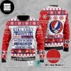 Grateful Dead Funny Bear Walking Rope Lights 2023 Xmas Ugly Christmas Sweater