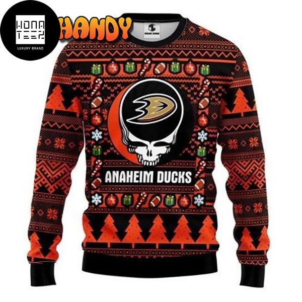Anaheim Ducks Shop Champion Teamwear 2023 Ugly Christmas Sweater