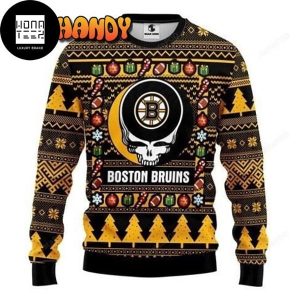 Grateful Dead X Nhl Boston Bruins 2023 Ugly Christmas Sweater