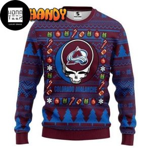 Grateful Dead X Nhl Colorado Avalanche 2023 Ugly Christmas Sweater