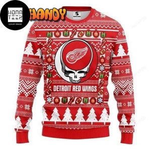 Grateful Dead X Nhl Detroit Red Wings  2023 Ugly Christmas Sweater