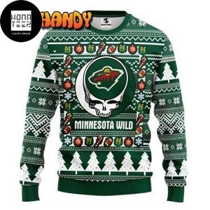 Grateful Dead X Nhl Minnesota Wild 2023 Ugly Christmas Sweater