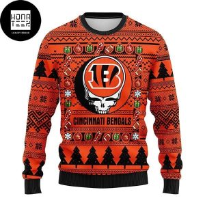 Grateful Dead x Cincinnati Bengals 2023 Gifts Ugly Christmas Sweater