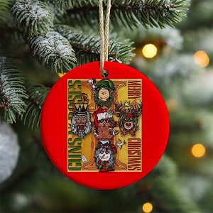 Guns N Roses And Snoopy Merry Christmas 2023 Christmas Ornament