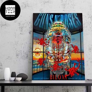 Guns N Roses Biloxi Mississippi Coast Coliseum September 20 2023 Skull Jelly Fan Gifts Home Decor Poster Canvas