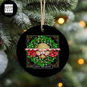 Guns N Roses Candy Cane Happy Holiday 2023 Christmas Ornament