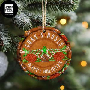 Guns N Roses Cookie Happy Holidays 2023 Christmas Ornament
