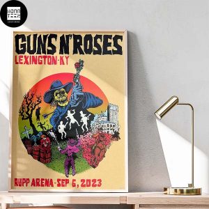 Guns N Roses Lexington Ky Rupp Arena September 06 2023 Playing With Gunner Fan Gifts Home Decor Poster Canvas