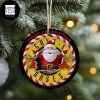 Guns N Roses Merry Christmas Skull Santa Reading Newpapers 2023 Christmas Ornament