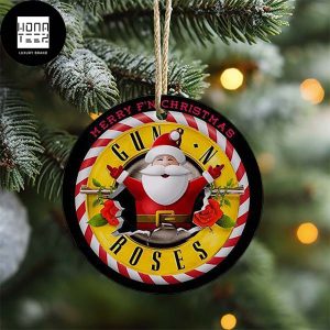 Guns N Roses Merry FN Christmas Happy Santa 2023 Christmas Ornament