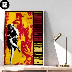 Guns N Roses Use Your Illusion I Hapyy Anniversary 1991 2023 Yellow And Red Fan Gifts Home Decor Poster Canvas