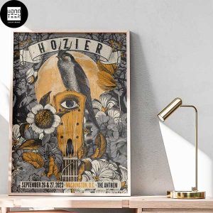 Hozier September 26 And 27 2023 Washington DC The Anthem Flower Guitar And Bird Fan Gifts Home Decor Poster Canvas