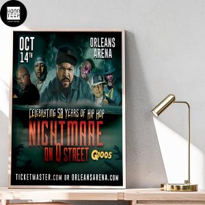 Ice Cube Nightmare on Q Street in Vegas Celebrating 50 Years Of Hip Hop 14 October 2023 Home Decor Poster Canvas