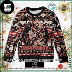 Iron Maiden Members Signature 2023 Ugly Christmas Sweater