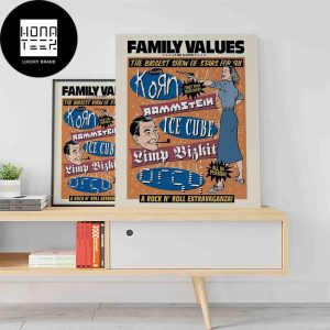 KORN Family Values Tour Turns 25 Fan Gifts Home Decor Poster Canvas