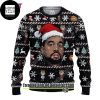 Led Zeppelin Dark Blue Guitar Pattern Xmas Gifts 2023 Ugly Christmas Sweater