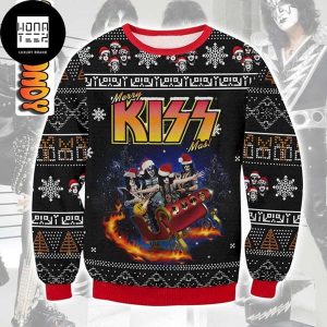 Kiss Merry Kissmas Reindeer Rock Firer 2023 Ugly Christmas Sweater