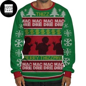 Mac Dre Merry Thizzmas Thizzelle Crew  2023 Ugly Christmas Sweater